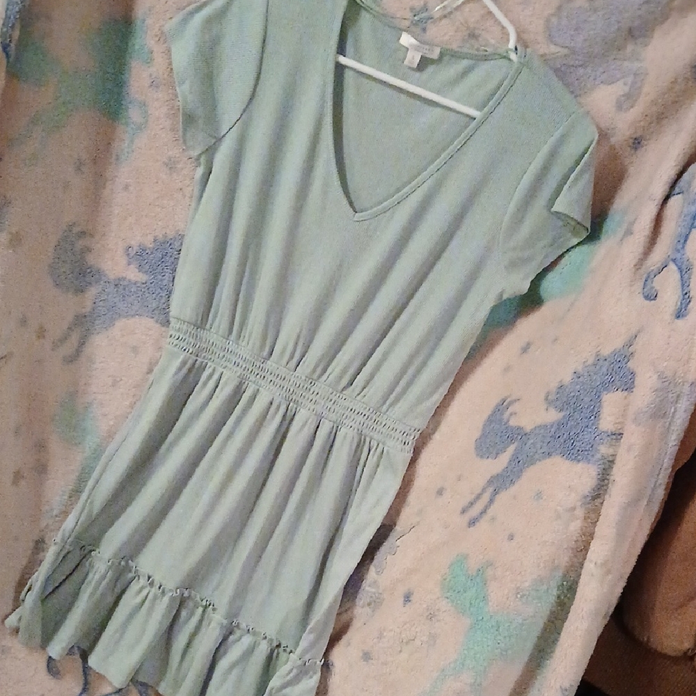 Lauren Conrad Ribbed Short Sleeve Light Weight Dress Size Small